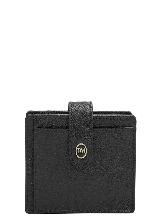 Da Milano Leather Card Holder for Men & for Women - Black - Image 1